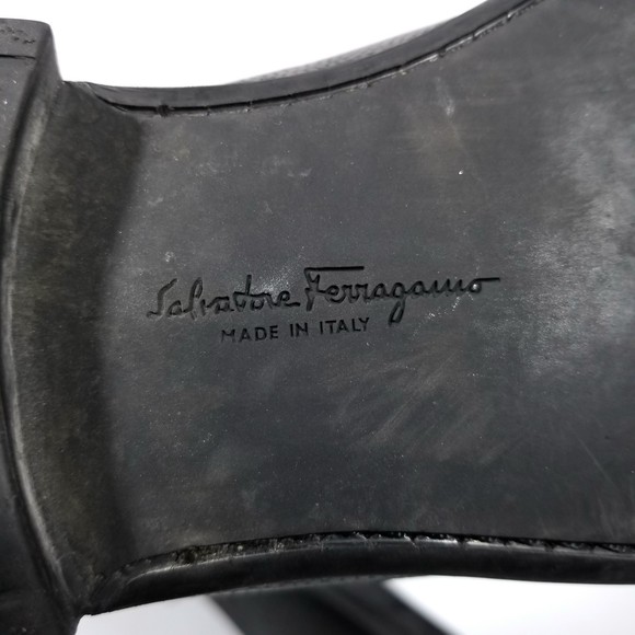 Salvatore Ferragamo Luxury Gancini Bit Black Leather Moccasins Loafers main image 8